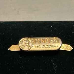Vintage FENDI metal tag from vintage bucket bag